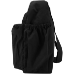 Mala a tiracolo para portátil com tira para mala e bolso oculto 13'' cor preto vista lateral