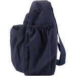 Mala a tiracolo para portátil com tira para mala e bolso oculto 13'' cor azul-marinho vista lateral