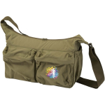Mala a tiracolo para portátil com tira para mala e bolso oculto 13'' cor verde-escuro