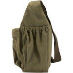 Mala a tiracolo para portátil com tira para mala e bolso oculto 13'' cor verde-escuro vista lateral