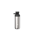Garrafa de aço inoxidável reciclado com dupla abertura 700ml Mepal cor preto vista impressa logo 2