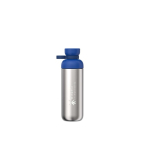 Garrafa de aço inoxidável reciclado com dupla abertura 700ml Mepal cor azul pastel vista impressa logo 2