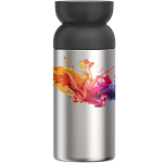 Caneca térmica em aço inoxidável reciclado com bordo 360° 350 ml Mepal cor preto