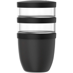 Caixa hermética com 3 compartimentos 900 ml Mepal cor preto segunda vista frontal