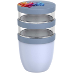 Caixa hermética com 3 compartimentos 900 ml Mepal cor azul