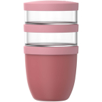 Caixa hermética com 3 compartimentos 900 ml Mepal cor cor-de-rosa segunda vista frontal