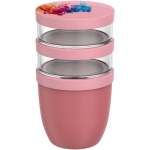 Caixa hermética com 3 compartimentos 900 ml Mepal cor cor-de-rosa