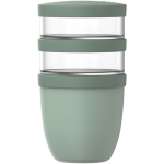 Caixa hermética com 3 compartimentos 900 ml Mepal cor verde maçã segunda vista frontal