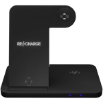 Base de carregamento sem fios dobrável com suporte 3 em 1 SCX.design cor preto segunda vista