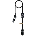 Cabo de carregamento e dados com logótipo iluminado 60W 1m SCX.design cor preto