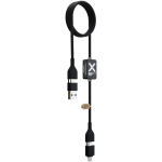Cabo de carregamento e dados com logótipo iluminado 60W 1m SCX.design cor preto segunda vista