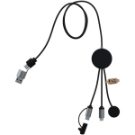 Cabo de carregamento 7 em 1 para smartwatch e telemóvel SCX.design cor preto segunda vista traseira
