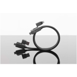 Cabo carregamento magnético ultrarrápido dupla entrada 100W SCX.design cor preto quinta vista