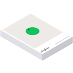 Localizador BT resistente à água com alarme sonoro Chipolo cor verde segunda vista com caixa