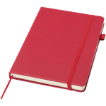 Caderno A5 capa dura pele sintética com folhas pautadas JournalBooks cor vermelho
