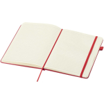 Caderno A5 capa dura pele sintética com folhas pautadas JournalBooks cor vermelho segunda vista