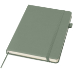 Caderno A5 capa dura pele sintética com folhas pautadas JournalBooks cor verde mesclado