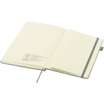 Caderno A5 capa dura pele sintética com folhas pautadas JournalBooks cor verde mesclado terceira vista