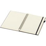 Caderno A5 de capa dura em pele sintética, espiral pautado JournalBooks cor preto segunda vista