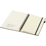 Caderno A5 de capa dura em pele sintética, espiral pautado JournalBooks cor preto terceira vista
