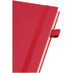Caderno A5 de capa dura em pele sintética, espiral pautado JournalBooks cor vermelho vista detalhe 1