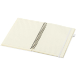 Caderno A5 de capa dura em pele sintética, espiral pautado JournalBooks cor branco segunda vista