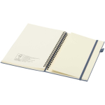 Caderno A5 de capa dura em pele sintética, espiral pautado JournalBooks cor azul-marinho terceira vista