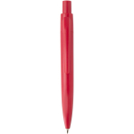 Mini caneta em plástico reciclado RCS com tinta azul cor vermelho