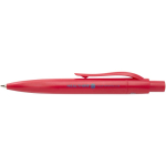 Mini caneta em plástico reciclado RCS com tinta azul cor vermelho