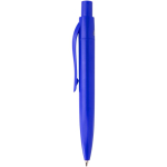 Mini caneta em plástico reciclado RCS com tinta azul cor azul real vista lateral