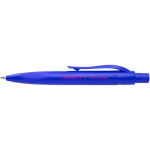 Mini caneta em plástico reciclado RCS com tinta azul cor azul real