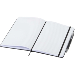 Conjunto de caderno A5 de capa rígida e caneta de tinta azul cor preto segunda vista
