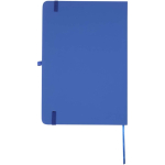 Conjunto de caderno A5 de capa rígida e caneta de tinta azul cor azul real segunda vista traseira