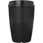 Copo reutilizável em plástico reciclado de parede simples 350 ml cor preto segunda vista frontal