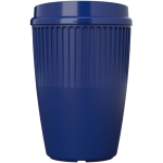 Copo reutilizável em plástico reciclado de parede simples 350 ml cor azul segunda vista frontal