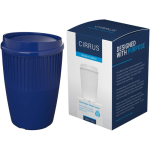 Copo reutilizável em plástico reciclado de parede simples 350 ml cor azul quarta vista