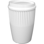 Copo reutilizável em plástico reciclado de parede simples 350 ml cor branco