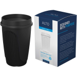 Copo de parede única com tampa 360° e rebordo isolante 350ml cor preto quarta vista