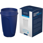 Copo de parede única com tampa 360° e rebordo isolante 350ml cor azul quarta vista