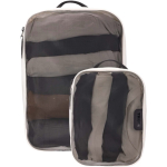 Conjunto de dois organizadores de bagagem Thule com painel de rede cor branco segunda vista frontal