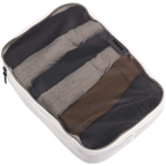 Conjunto de dois organizadores de bagagem Thule com painel de rede cor branco quarta vista