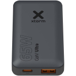 Carregador de viagem rápido com portas USB-C e USB-A 65W Xtorm cor preto