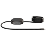 Cabo de carregamento USB-C 2 em 1 com base sem fios Zens cor preto