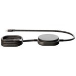 Cabo de carregamento USB-C 2 em 1 com base sem fios Zens cor preto segunda vista traseira