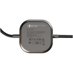 Cabo de carregamento USB-C 2 em 1 com base sem fios Zens cor preto vista impressa logo 2