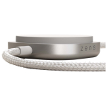 Cabo de carregamento USB-C 2 em 1 com base sem fios Zens cor branco vista detalhe 1