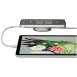 Cabo de carregamento USB-C 2 em 1 com base sem fios Zens cor branco imagem de estilo de vida 2