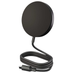 Carregador magnético de secretária com USB-C e potência de 15 W Zens cor preto segunda vista frontal