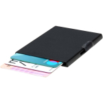 Porta-cartões magnético com proteção RFID e materiais reciclados cor preto