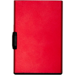 Porta-cartões magnético com proteção RFID e materiais reciclados cor vermelho segunda vista frontal